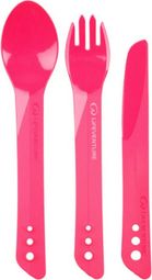 Cubiertos de camping Lifeventure Ellipse rosa