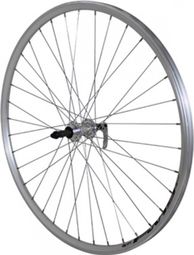 ROUE VTC 700X35 ARRIERE ER10 ALU DOUBLE PAROI MOY ALU ARGENT BLOCAGE RL 7-6V.