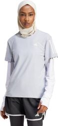 Maillot manches courtes adidas Own The Run Gris Femme