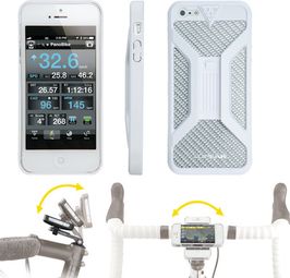 TOPEAK Support Coque RIDECASE II pour Iphone 4&4S Blanc