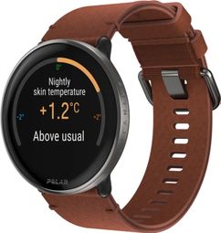 Polar Ignite 3 Titanium Brown Sun-Kissed Bronze GPS Watch (Leather Strap + Silicone Band)