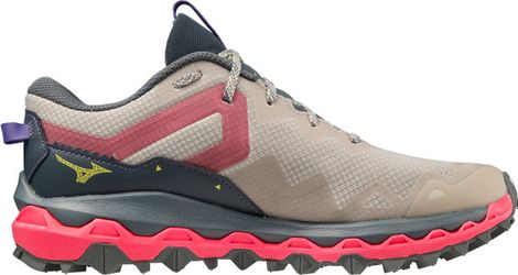 Mizuno Women's Wave Mujin 9 Grey Pink Trail Running Shoes