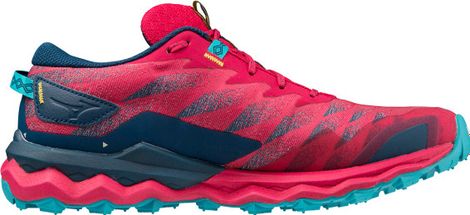 Chaussures de Trail Running Mizuno Femme Wave Daichi 7 Rouge Bleu