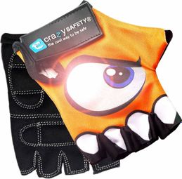 Gants Vélo Enfant | Orange | Crazy Safety | Yeux Réfléchissants