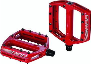 Pédales BBB plateforme CoolRide Rouge