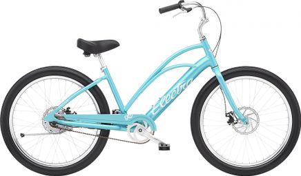 Beach Cruiser Électrique Electra Cruiser Go! Step-Thru Single Speed 250 Wh 26'' Bleu Bora-Bora 2022