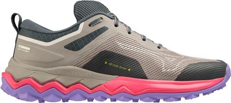 Chaussures de Trail Running Mizuno Femme Wave Ibuki 4 Gris Rose Violet