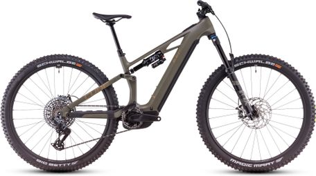 Cube Stereo Hybrid One44 HPC TM 800 Electric Volledig geveerde MTB Sram GX Eagle AXS 12S 800 Wh 27.5'' Dusty Olive Green 2025