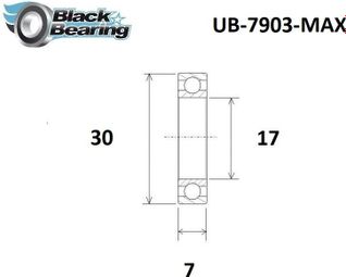 Roulement Max - Blackbearing - 7903 2rs - 17 x 30 x 7 mm