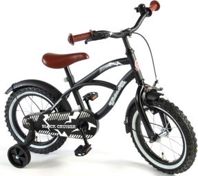 Vélo enfant Volare Black Cruiser - garçon - 14 po - noir - assemblé à 95 %