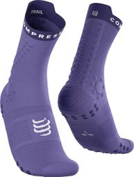 Compressport Pro Racing V4.0 Trail-sokken, paars/blauw
