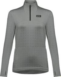 Camiseta de manga larga Gore Wear Everyday Thermo 1/4-Zip Gris para mujer