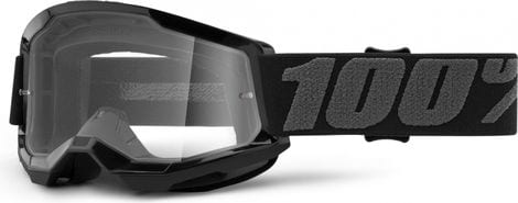 100% STRATA 2 Kids Goggle | Black | Clear Lenses