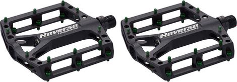 Pedales Reverse Black One Negro / Verde Oscuro
