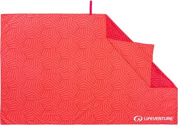 Lifeventure SoftFibre Printed Recycled Red Geometric Coral