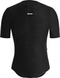Santini Dry Kurzarm-Unterhemd Schwarz