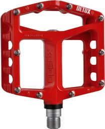 XPEDO Paire de Pédales VTT DETOX 9/16'' Magnesium Rouge