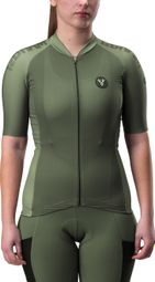 Maillot Manches Courtes Femme LeBram Glières Vert Kaki