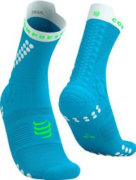 Calze Compressport Pro Racing V4.0 Trail Blu/Verde