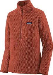 Women's Patagonia R1 Air Zip-Neck Fleec Red