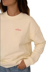 Women's Long Sleeve Sweat Rosie Print Beige/Rose