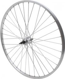 ROUE VTC-CITY 700X28-35 ARRIERE ALU MOY ALU AXE PLEIN RL 7-6V. (VENDU AVEC ECROU 10X100)