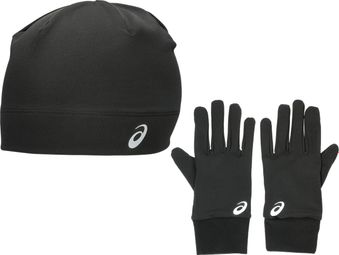 Cappellino + Guanti Asics Winter Pack Nero