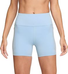 Women's Nike Dri-Fit Swift High Rise 4in Blue Bib shorts