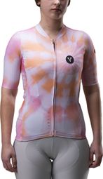Maillot Manches Courtes Femme LeBram Izoard Aéro Rose Orange