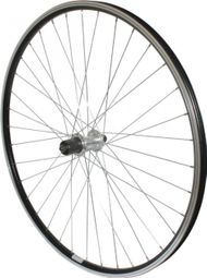 Roue vtc 700x35 arriere p2r alu noir double paroi moy alu blocage cassette 9-8v.