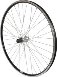 Roue Vtc 700X35 Arriere P2R Alu Noir Double Paroi Moy Alu Blocage Cassette 9-8 vitesses