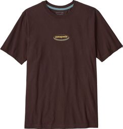 Camiseta Patagonia 95 con logotipo ovalado, marrón, para hombre