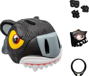 Crazy Safety Panthère Noire Set | Casque et protection pour enfants de 2 à 7 ans