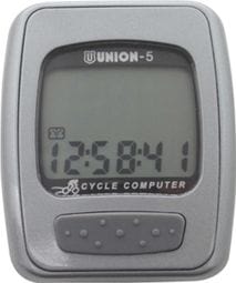 Compteur velo union 5n gris (5 fonctions)