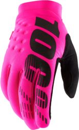 Guanti lunghi Brisker 100% rosa fluorescente