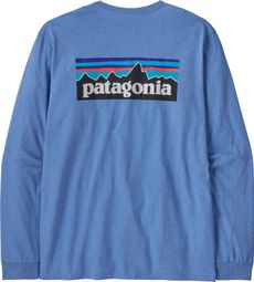 T-Shirt Manches Longues Patagonia P-6 Logo Bleu Homme