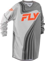 Fly Racing F-16 Grey/Orange Children's long sleeve jersey