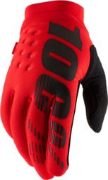 100% Brisker Long Gloves Red