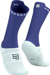 Chaussettes Compressport Pro Racing V4.0 Bike Bleu/Blanc