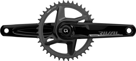 Sram Rival AXS DUB Wide 40 Tanden 1x12V Vermogensmeter Quarq Crankset (zonder doos) Zwart