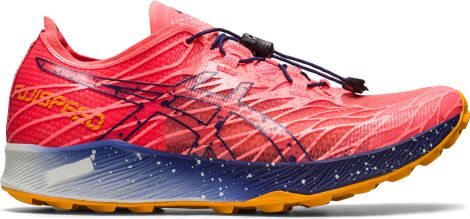 Chaussures de Trail Running Asics FujiSpeed Corail Bleu Femme