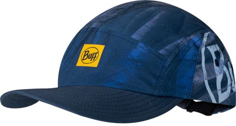 Unisex Buff 5 Panel Go Cap Blau/Weiß L/XL