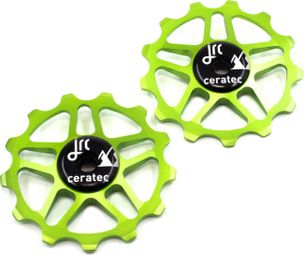 Paar JRC Components 13 tands Shimano Deore/SLX/XT/XTR 12V Lime Green Tandwielen