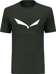 Camiseta de manga corta Salewa Solidlogo Verde Oscuro