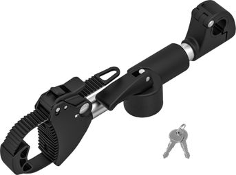 Porte-vélo EUFAB: Fixe-cadre à Strap inclinable Amovible Ø 25 + 30 mm et Antivol 27 cm - Porte-vélos EUFAB