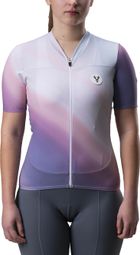 LeBram Ventoux Aquarelle Women Short Sleeves Jersey Purple