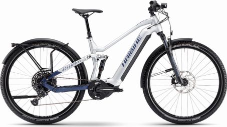 VTT Électrique Tout-Suspendu Haibike Adventr FS 9 Sram NX/SX Eagle 12V 720 Wh 29'' Argent Bleu