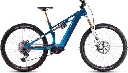 VTT Electrique Tout-Suspendu Cube Stereo Hybrid One44 HPC AT 800 Sram X0 Eagle AXS 12V 800 Wh 27.5'' Bleu Actionteam 2025