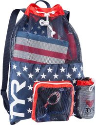 TYR Big Mesh Mummy Backpack RED/NAVY ALL