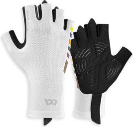 Gants antidérapants unisexes  respirants  demi-doigts - Blanc
